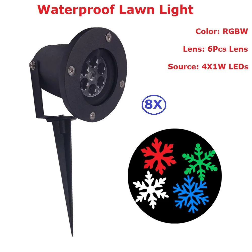 8 светодиодный т./упаковка СВЕТОДИОДНЫЕ снежинки для газона|light professional|professional led