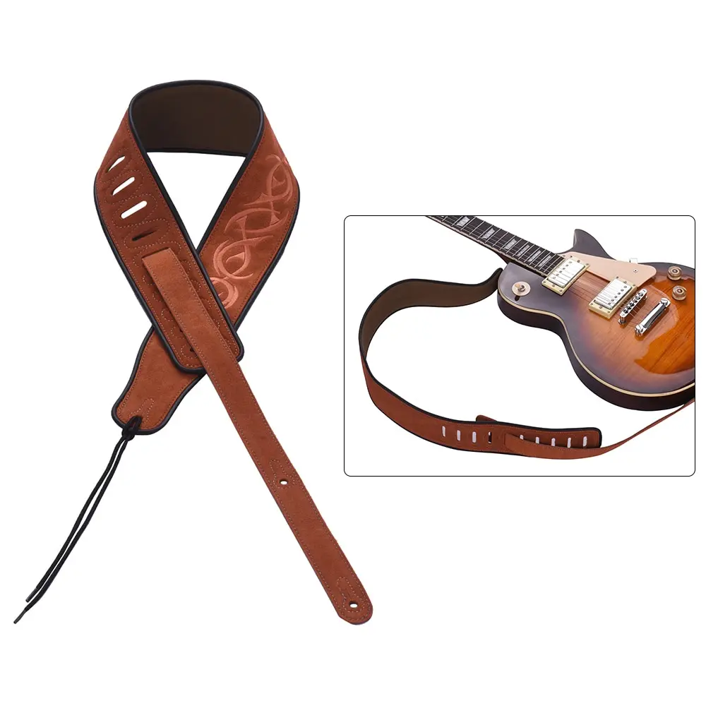 

Super-Wide Adjustable Guitar Shoulder Strap Synthetic Leather Belt Matte Surface for Acoustic Folk Classic Electric Guitars Bass