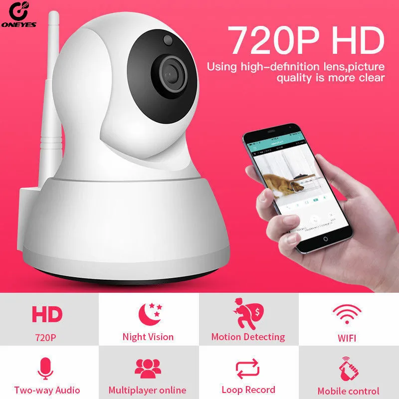 Домашняя Камера Безопасности IP Беспроводная камера WiFi Детский Монитор 720P HD wifi CCTV