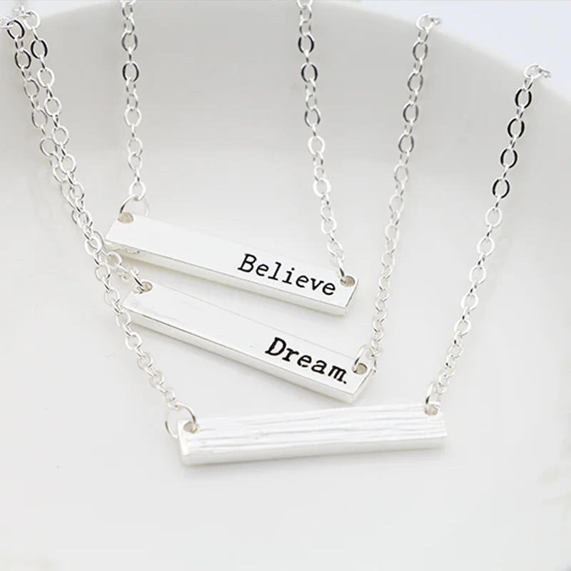 Простое Ожерелье с кулоном Поверь мечта сила Намасте ювелирные изделия