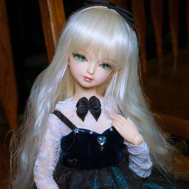 Fortune Days/1/4 MMGIRL BJD комбинированное боди с макияжем новое голубое платье принцессы