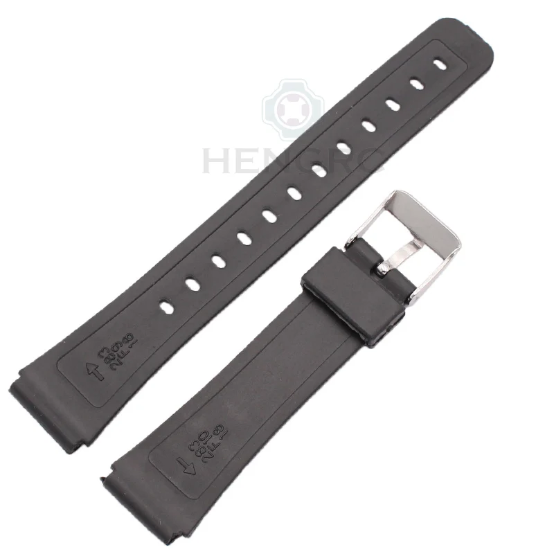 16mm 18mm 20mm Silicone Watch Strap Band Women Men Black Sport Diving Rubber Watchbands Buckle For Casio Watch Accessories