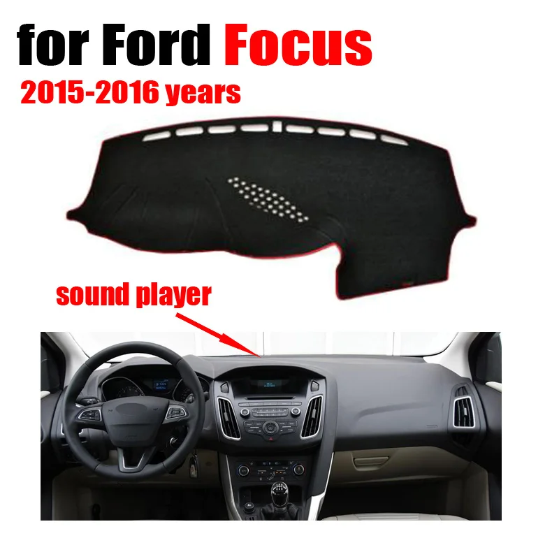 

RKAC Car dashboard covers mat for Ford Focus High configuration 2015-2016 Left hand drive dashmat pad dash auto accessories