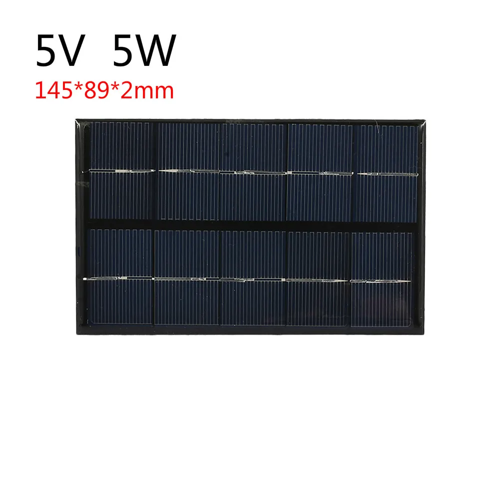5V 5W USB солнечная панель для улицы, портативное 5 в 6 в солнечное зарядное устройство, панель для скалолазания, быстрое зарядное устройство для планшета, солнечный генератор для путешествий, 0,15 Вт, 0,45 Вт, 1 Вт, 5 Вт - Цвет: 5V 5W