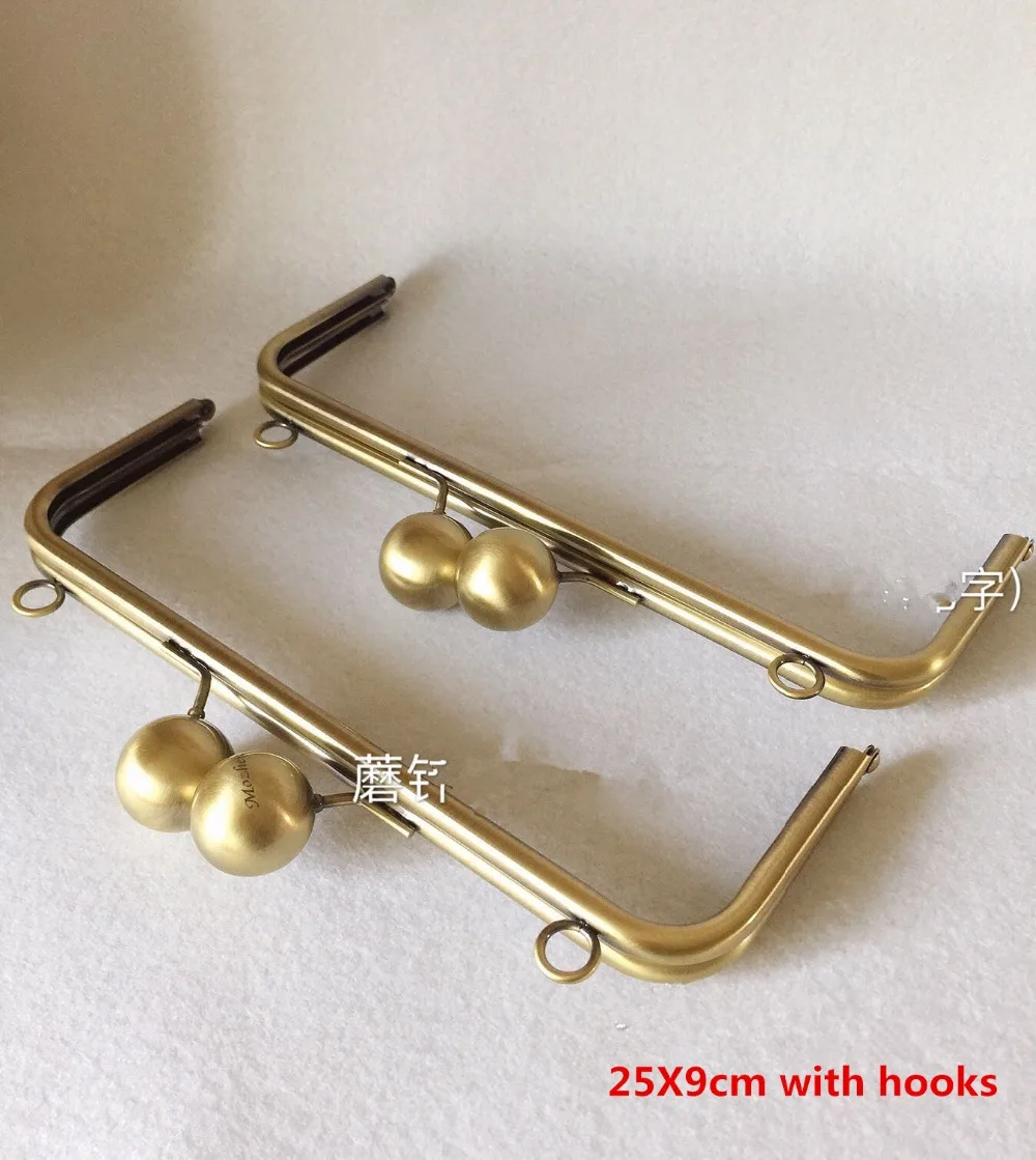 3 piece per lot bronze color metal purse frame 25 cm or 22 big ball size diy handbag accessories handle obag hanger | Багаж и сумки