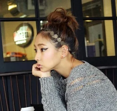 Бесплатная доставка оптовая продажа модная металлическая эластичная повязка на