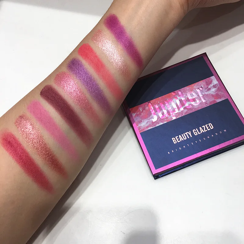 Beauty Glazed 2018 Новинка 9 цветов Тени для век макияжа Палитра Мерцающие Металлические