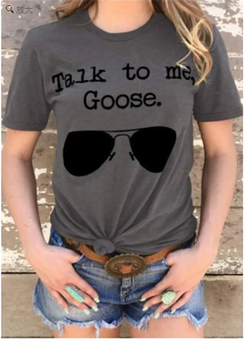 Женская футболка с принтом круглым вырезом женская уличная коротким рукавом и