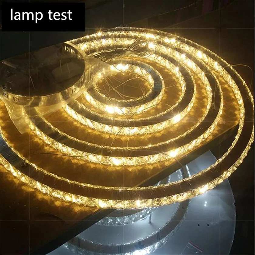 Светодиодный подвесной светильник люстра с кристаллами и бриллиантовыми