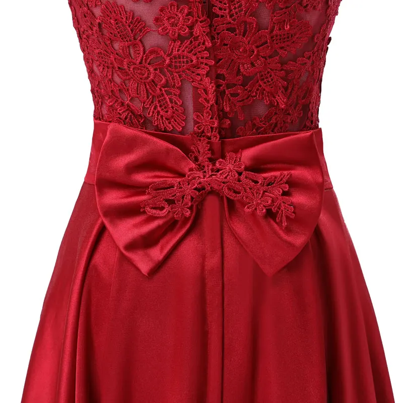 Бордовые вечерние платья длинное платье Vestido de Festa трапециевидной формы