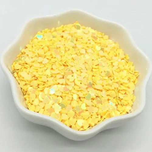 AB-Yellow 3 мм 4 мм блеск в форме сердца для ногтей Блестящий AB Цвет Блестки для девочек DIY ручной работы Маникюр Аксессуары для ногтей 10 г 20 г - Цвет: AB-Yellow