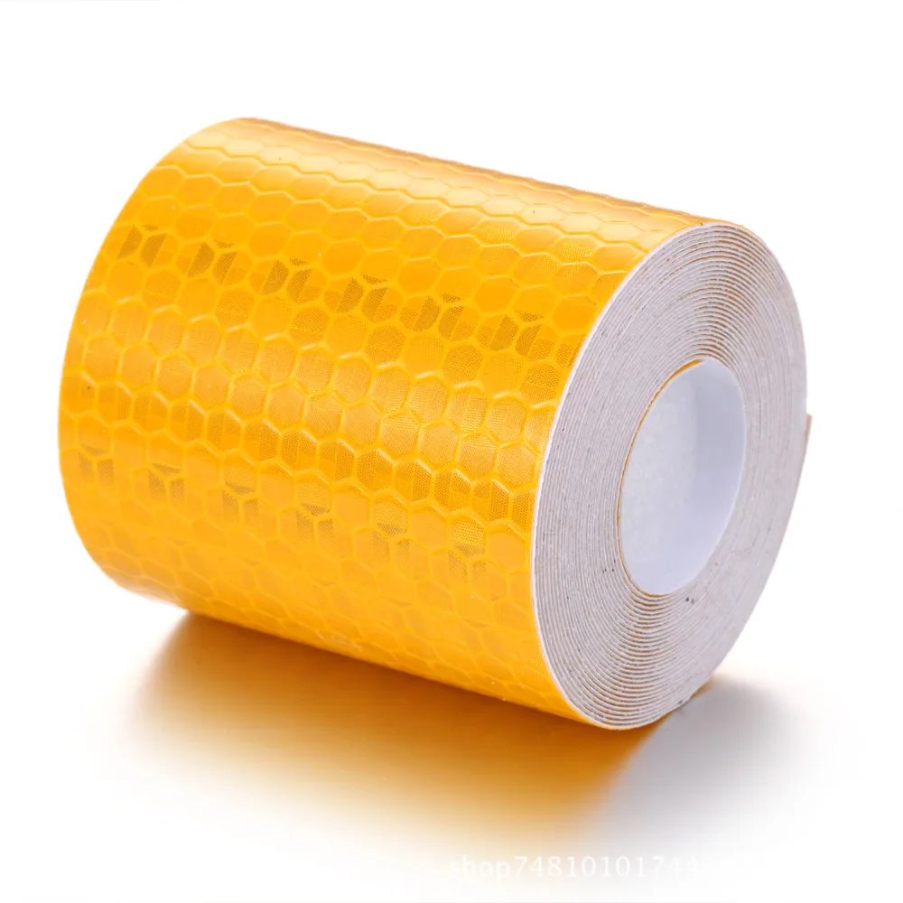 luorescent yellowf Аксессуары для велосипеда 5 см x 3 м светоотражающие наклейки для велосипеда клейкая лента для безопасности велосипеда белые красные желтые светоотражающие наклейки для велосипеда - Цвет: luorescent yellowf