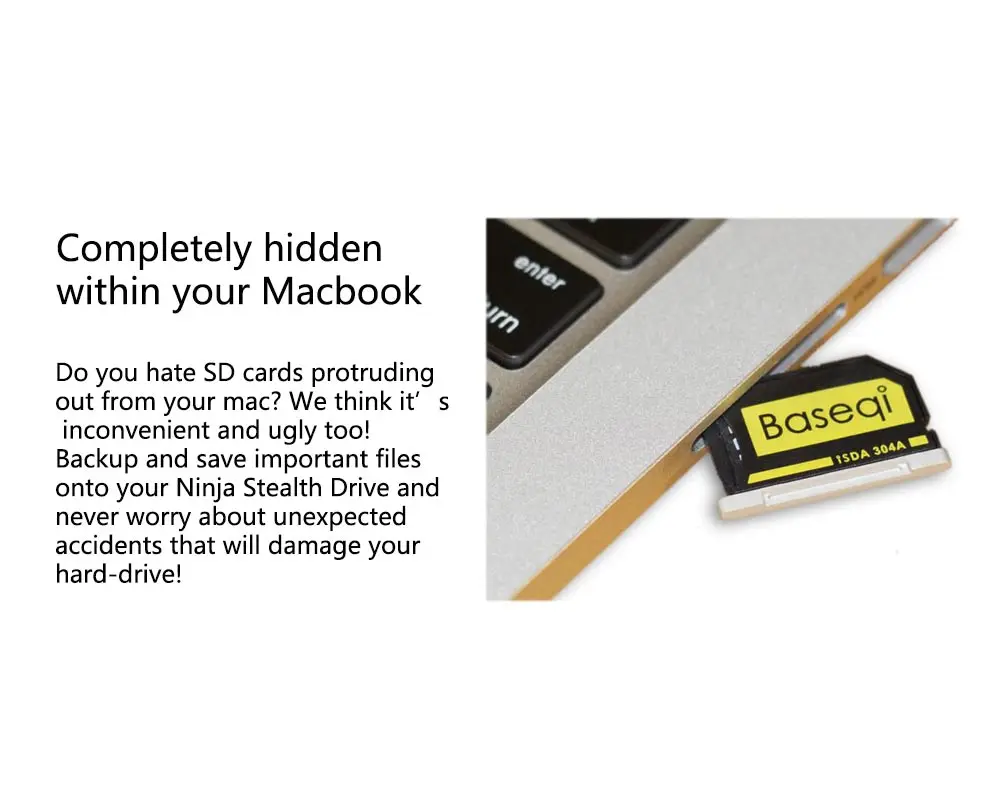 BaseQi Micro SD адаптер pcmcia карта для MacBook Air 1" memory stick pro duo адаптер компактный флэш-адаптер кардридер sd карта