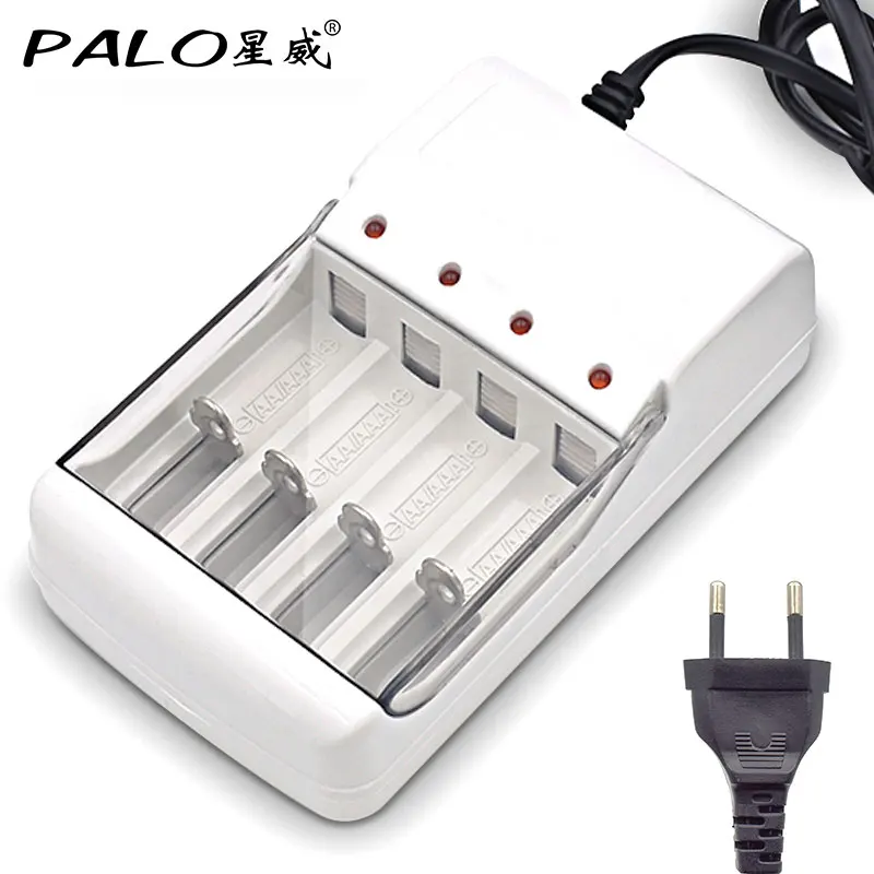 PALO оригинальный 4 слота светодиодный индикатор Смарт зарядное устройство для AA/AAA