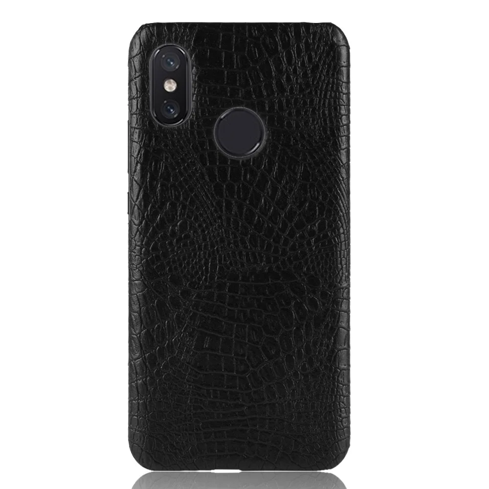 Чехол с узором крокодиловая кожа для Redmi Note 6 Pro Жесткий ПК и кожаный чехол-футляр