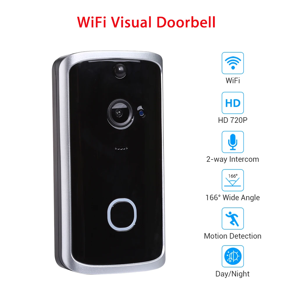 WiFi дверной звонок умный беспроводной 720P визуальная камера для дверного