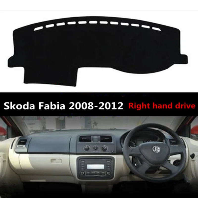 Защитный чехол Taijs для приборной панели автомобиля коврик Skoda Fabia 2008 2012 с правым