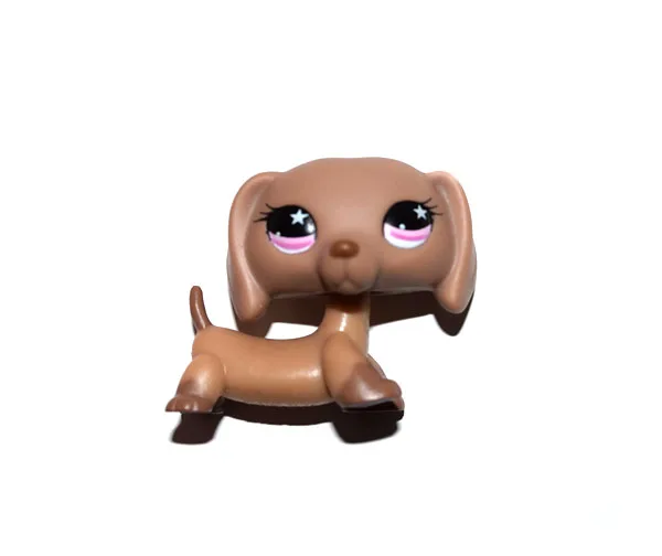 Фигурка животного из зоомагазина щенка розовые глаза коричневая Песочная собака