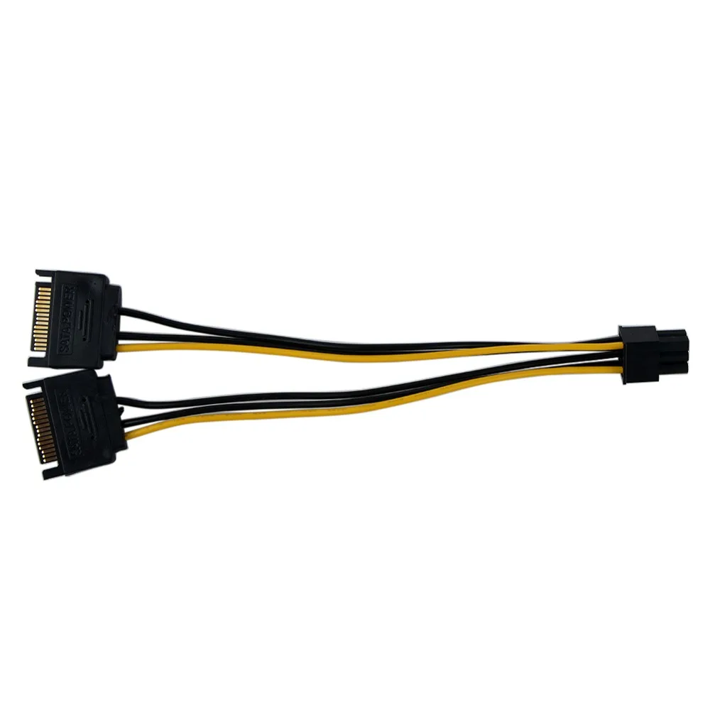 Видеокарта PCI E PCIe Express кабель питания для ПК с 15 контактами SATA Male 2 Female и 6 Sata
