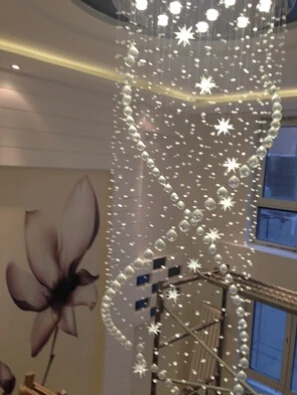 Хрустальная люстра для гостиной двуспальный светильник виллы вращающаяся лампа