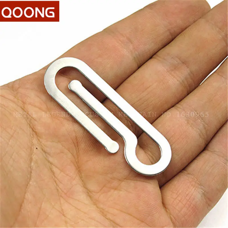 QOONG 5 шт. нержавеющая сталь серебро тонкий карман кредитная карта держатель для