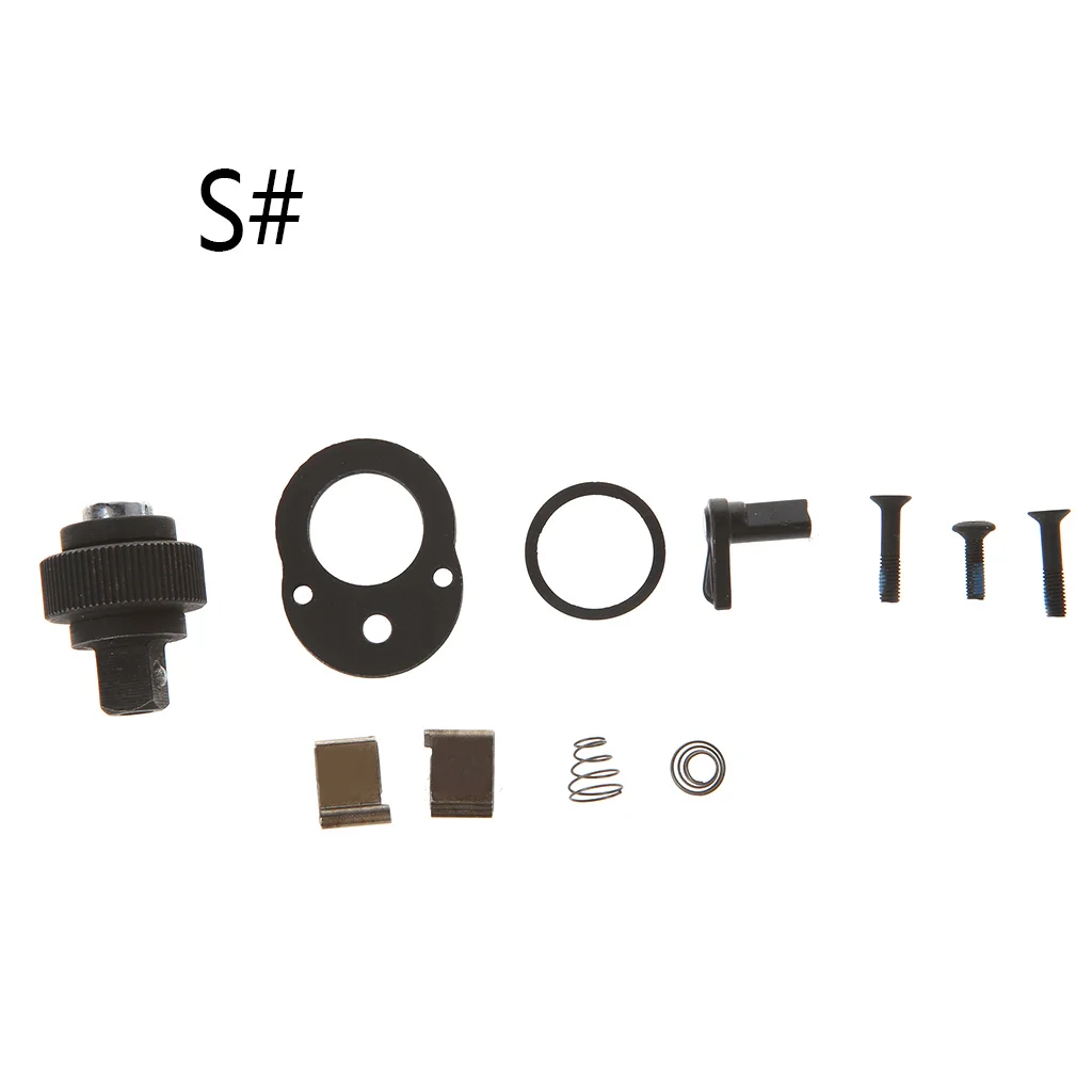 S 1/4 ''3/8'' 1/2 ''72 зубьев трещотка торцевой ключ ремонтный аксессуар комплект запасных частей - Цвет: S