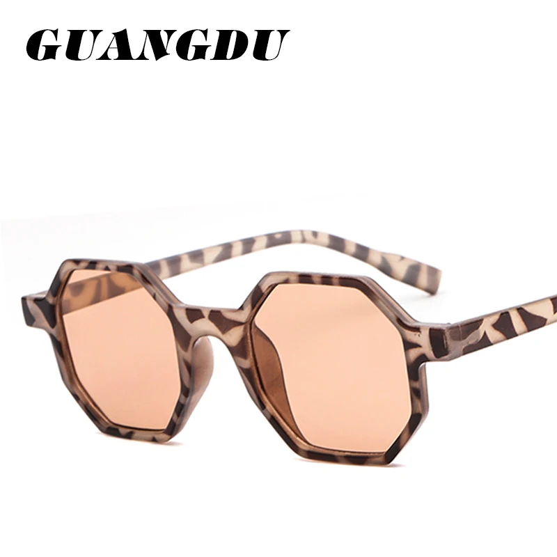 Модные маленькие Восьмиугольные Винтажные Солнцезащитные очки женские