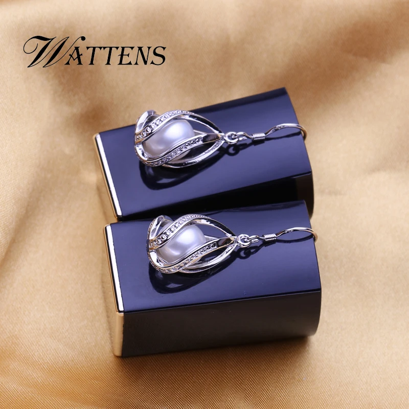 Серьги-подвески женские из серебра 925 пробы с пресноводным жемчугом | Украшения и