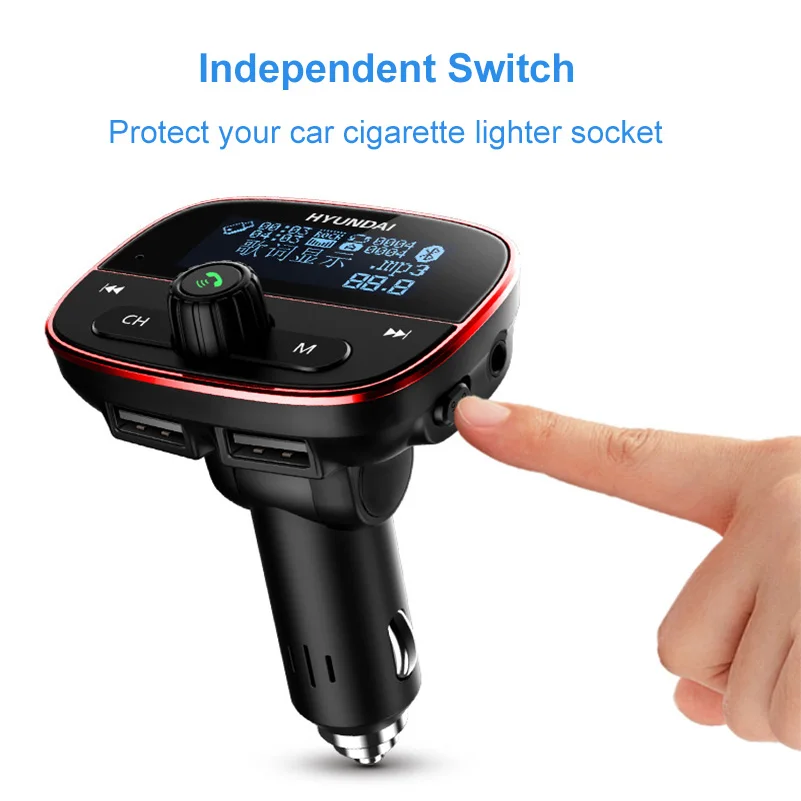Автомобильный комплект громкой связи, fm-передатчик, модулятор, Aux Ouput Bluetooth 4,2, Автомобильный MP3-плеер 5V3. 4A, двойное зарядное устройство USB, поддержка TF карты, u-диск
