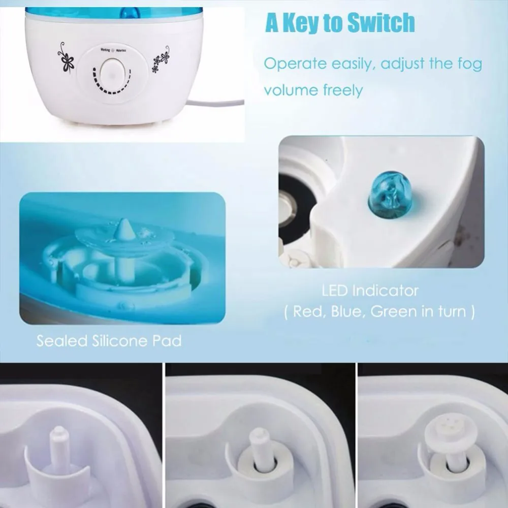 Спин мини стильный дизайн двойной спрей увлажнитель воздуха 25 Вт практические 3L