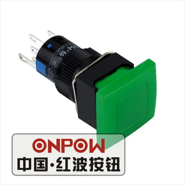 ONPOW 16 мм 1NO1NC/2NO2NC Мгновенный красный/зеленый/желтый квадратный пластиковый