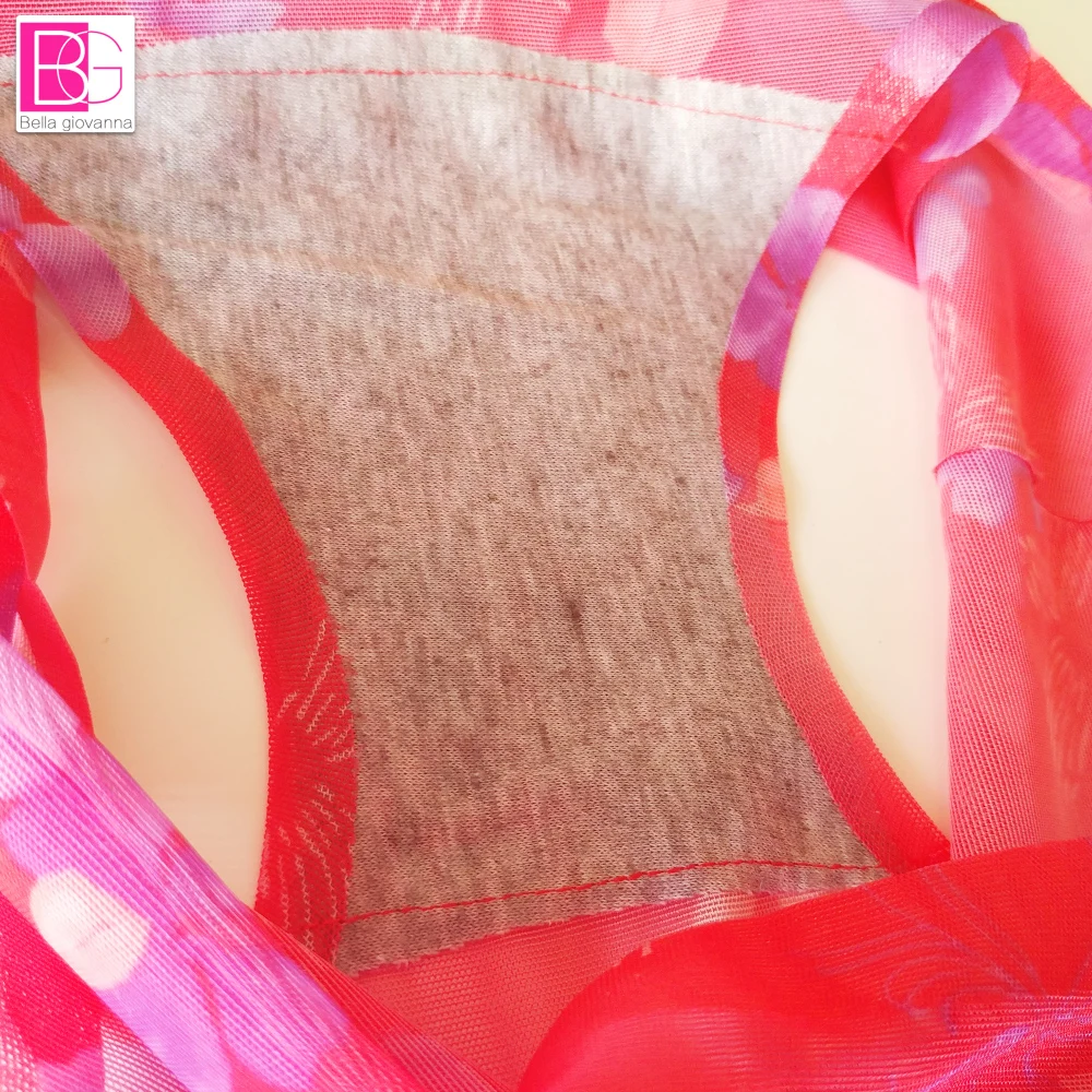 Женские трусики с принтом Короткие сетчатые цельное сексуальное нижнее белье