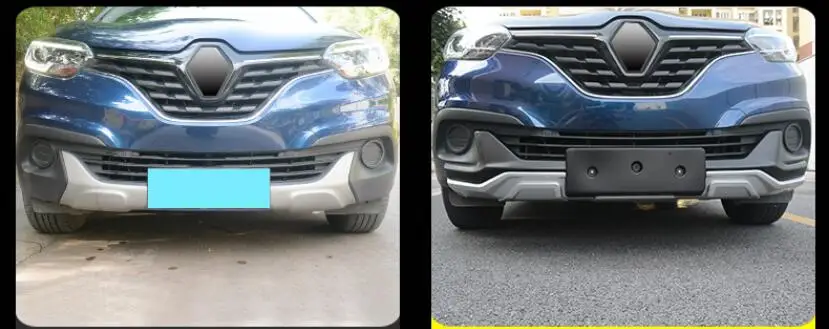 Высокое качество 2 шт./компл. ABS Хромовая автомобильная пленка для передней панели+ задние защитные бамперы гвардии Передняя защитная пластина для Renault Kadjar