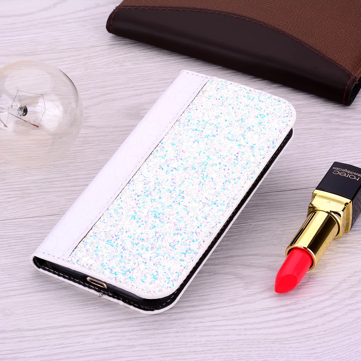 Блестящая открытка с вышивкой в виде крокодила для телефона XiaoMi RedMi6A Pro Note 4 5 6 7