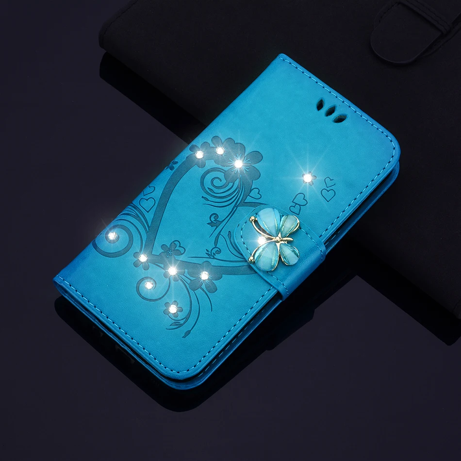 Чехол для телефона с украшениями Samsung Galaxy A8 Plus 2018 A730F + книжка из искусственной