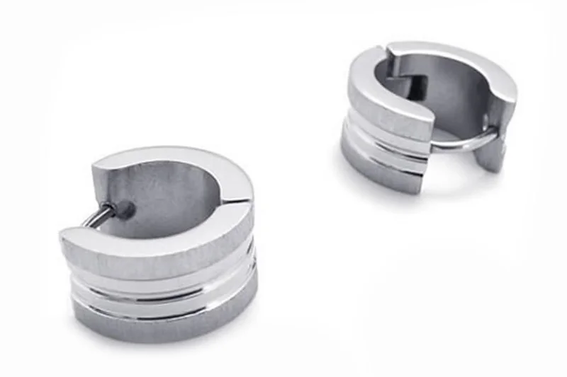 Мужской ювелирных изделий серьги серьга Кольцо из нержавеющей стали шпильки для