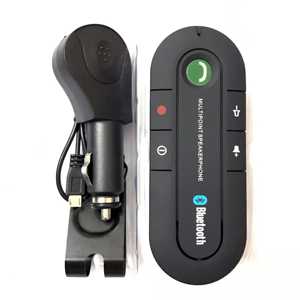 Автомобильный комплект Hands Free Bluetooth FM беспроводной Bluetooth динамик телефон MP3 музыкальный плеер клип динамик телефон с автомобильным зарядным устройством солнцезащитный козырек