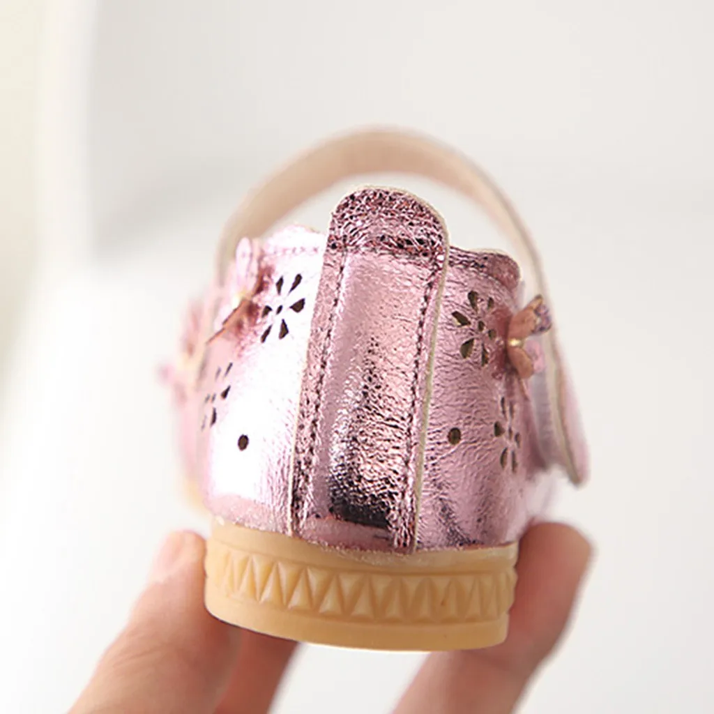 

ARLONEET Sequins Bling Girls Hollow Princess Single Casual Shoes Gold Toddler Girls Kids Shoes for Party Dance Girl Single Shoes