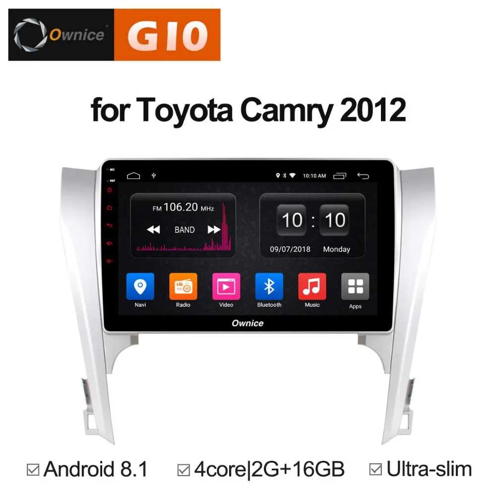 10 1 дюймов Android 8 четырехъядерный автомобильный dvd плеер для Toyota Camry 2012 2 ГБ ОЗУ + 16 Гб