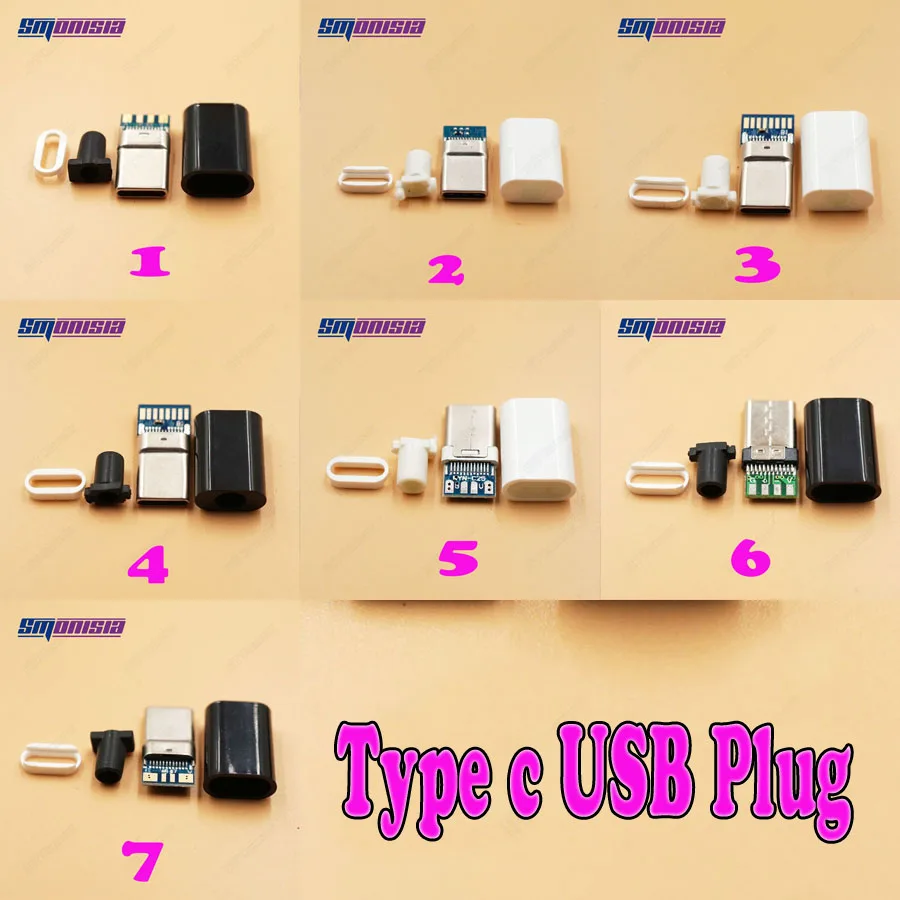 5 шт. USB 3 1 2 0 тип C разъем 4 в PCB|connector plug|connector maleconnector usb |