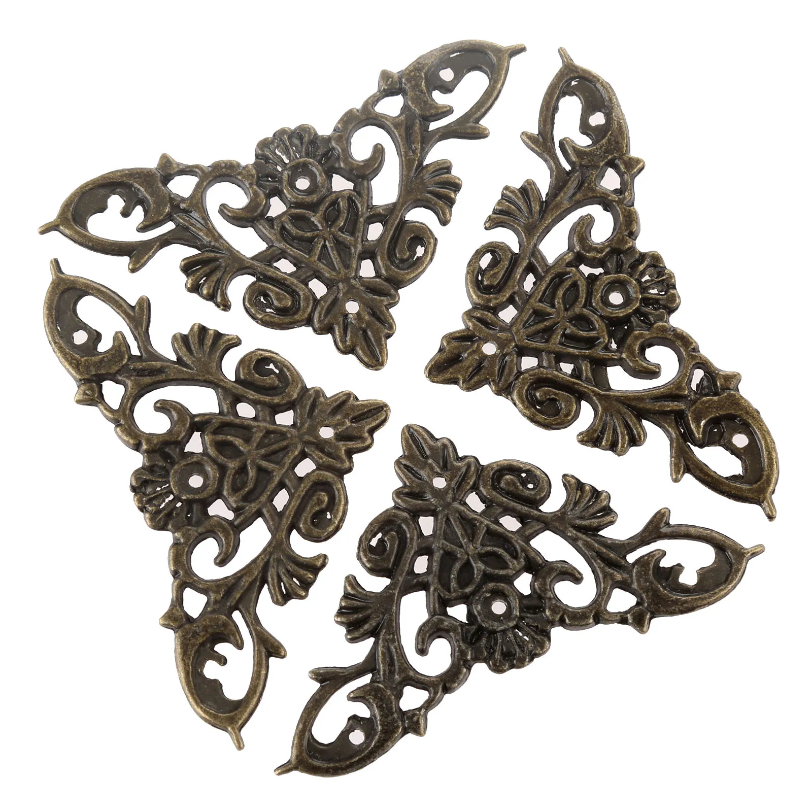 DRELD 4 шт. декоративная мебельная фурнитура бронза Угловые скобы для мебели