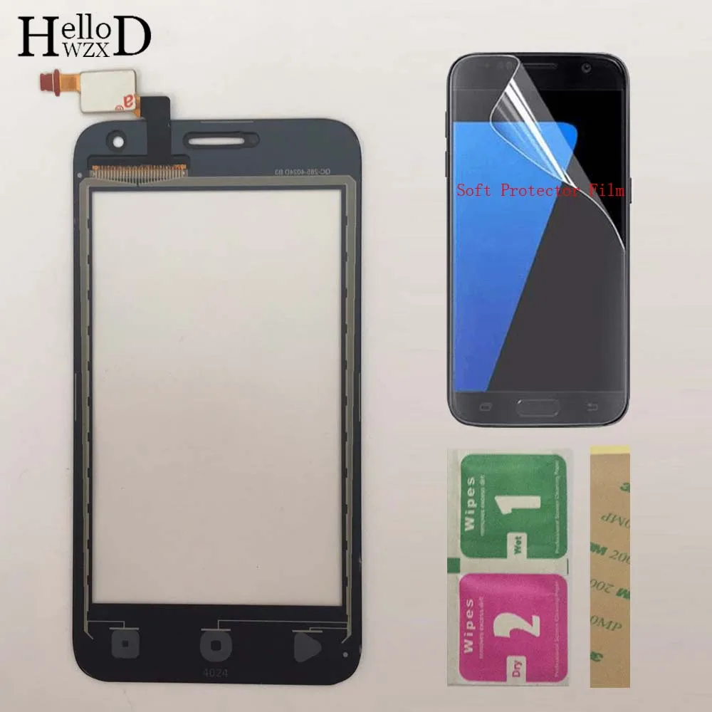 Мобильный сенсорный экран стекло для Alcatel 4024D OT 4024 OT4024 сенсорный экран дигитайзер панель сенсорный экран Лен сенсор+ защитная пленка
