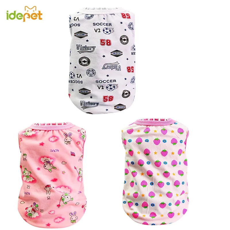 Милая одежда для домашних питомцев собак летняя рубашка яркая дышащая розовая