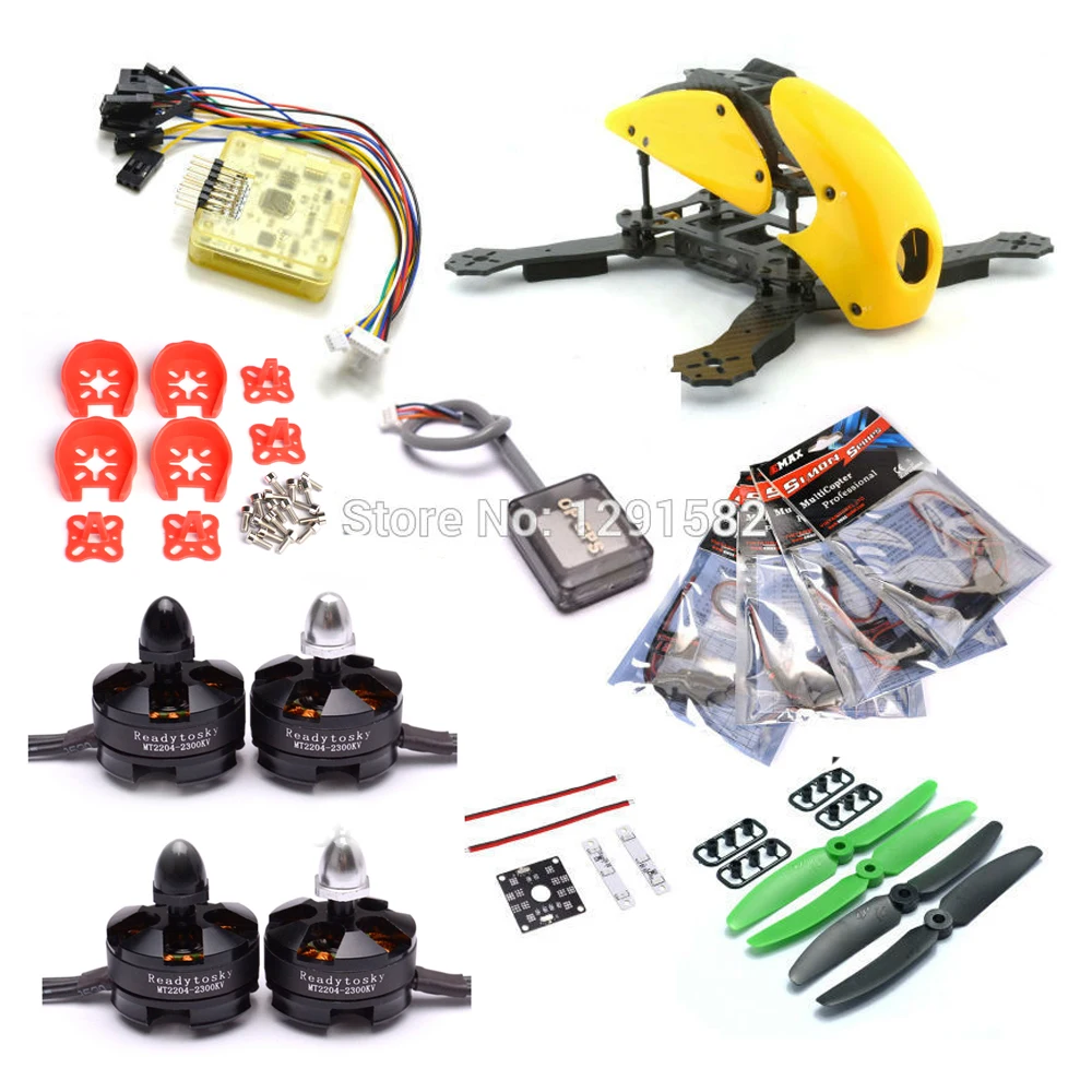 1 комплект Robocat 270 карбоновая рама CC3D контроллер EVO мини OP gps 2204 2300kv мотор 12A Simonk ESC 5030 опора для Quad