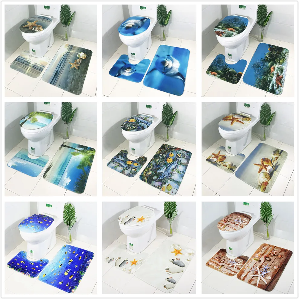 Винтажная деревянная доска набор ковриков для ванной 3 шт половик фланелевые