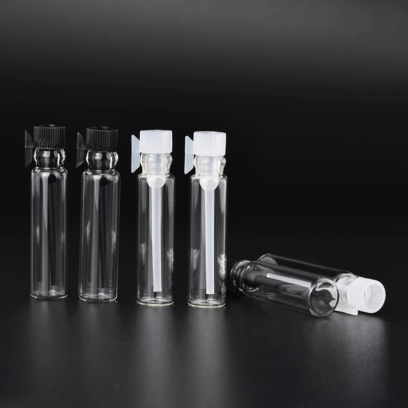 

MUB - 1ml 50 Pieces/Lot Frosted Bottles Glass Vials Small Empty Laboratory Bottles Liquid Oil Fragrance Test Tube Trial Bottle