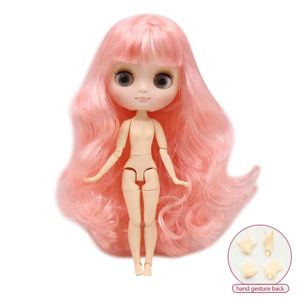 nude doll Кукла Middie blyth, обнаженная, 20 см, матовое тело, лицо с макияжем, серые глаза, сделай сам, игрушки, подарок с жестами - Цвет: nude doll