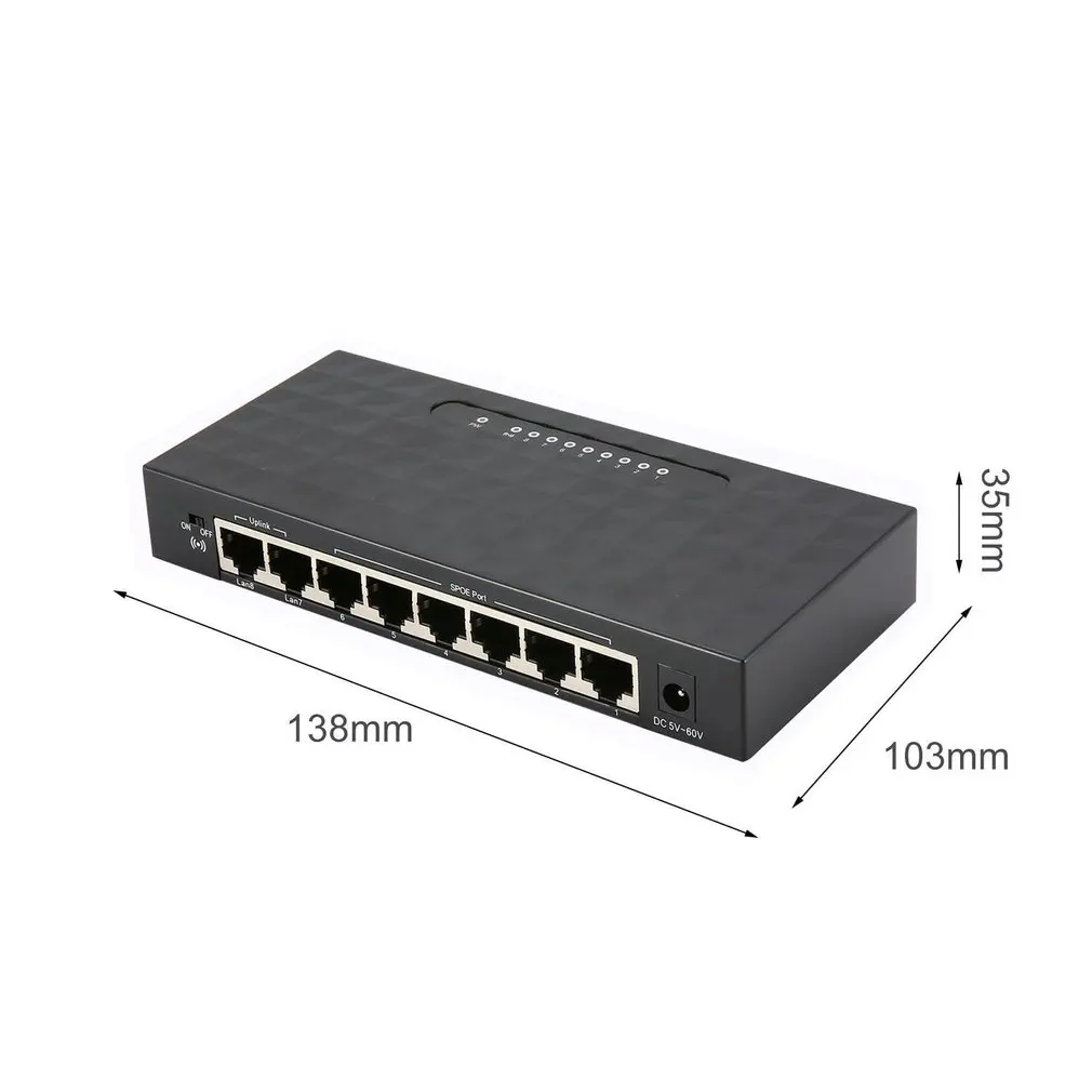 8 Port 100Mbps Switch SPOE Fast Power Over Ethernet Network Smart Wholesale Supplier Sale | Инструменты