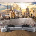 Пользовательские размеры европейский город закат фотографии обои 3D настенная живопись для гостиной диван ТВ фон домашний декор настенные покрытия