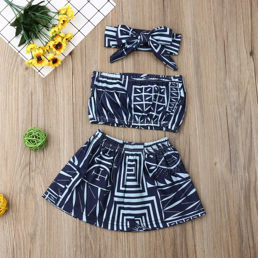 Pudcoco/Новинка летняя одежда для маленьких девочек в народном стиле топ с открытыми